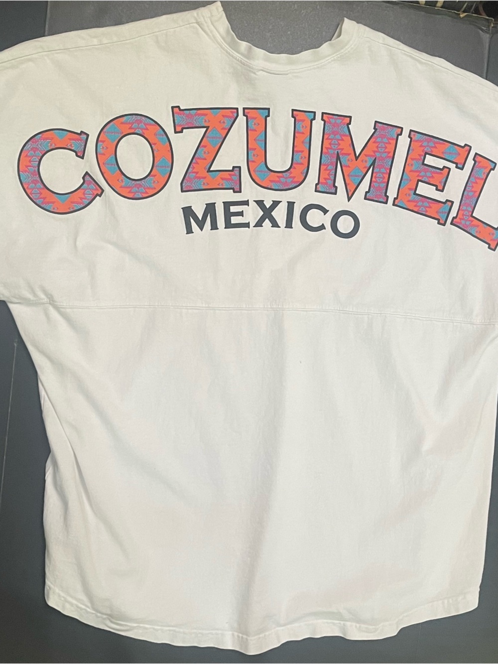 Spirit White Tee with Colorful Cozumel Mexico Graphic